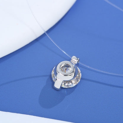 Women's Summer Fishing Line Moissanite Clavicle Chain
