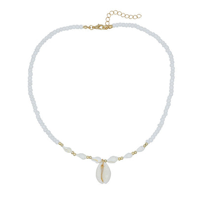Cold Wind Special-interest Design Conch White Bead Necklace