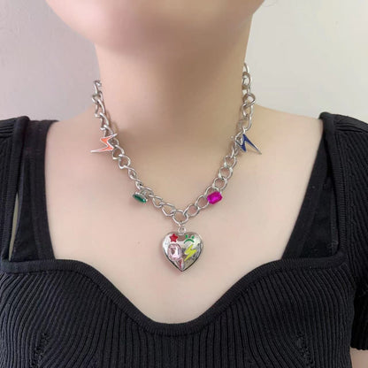 Fashion Color Zircon Clavicle Chain