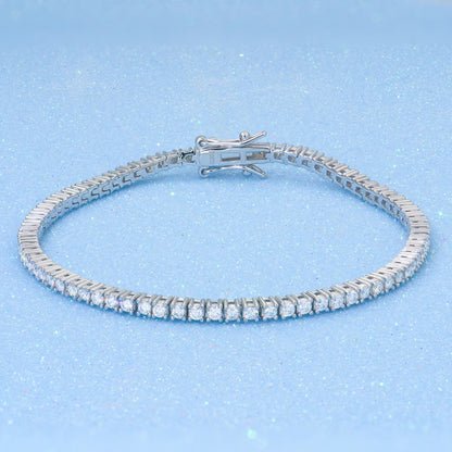 2-6mm Full Set Moissanite Girl S925 Silver Ao Advanced Design Bracelet