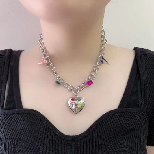 Fashion Color Zircon Clavicle Chain